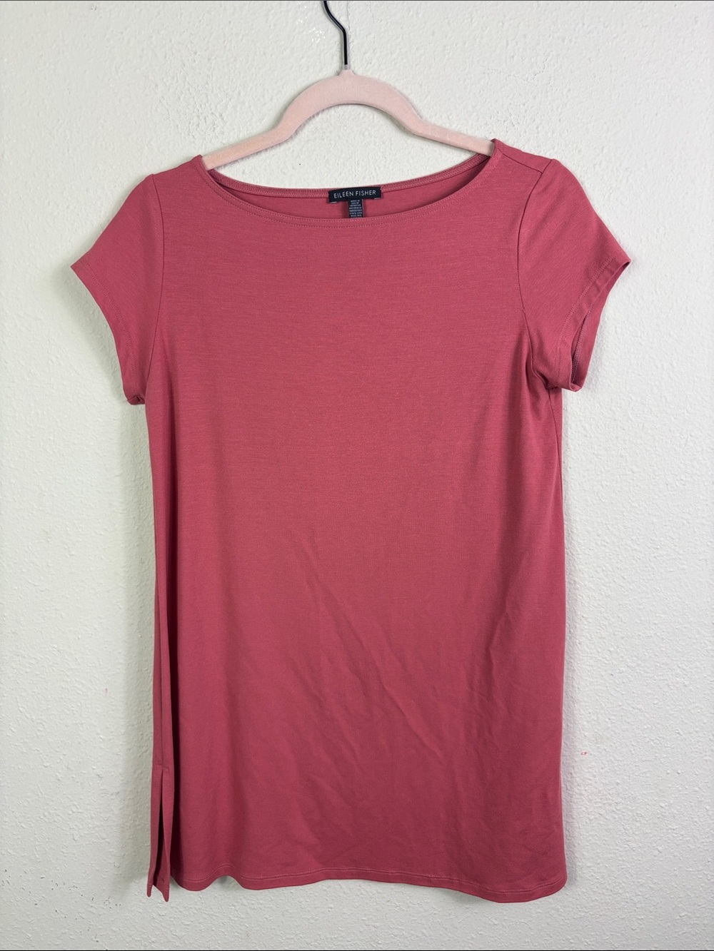 Eileen Fisher Tunic Top in Mauve / Dusty Pink Boatneck size XS